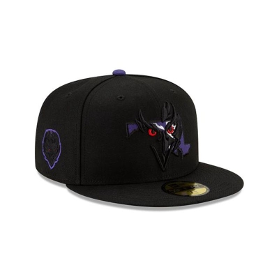 Baltimore Ravens Gorra | New Era NFL State Logo Reflect 59fifty Fitted Cap Mexico - Negros